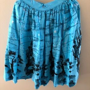 Pinup Couture Blue Castle Bella Skirt